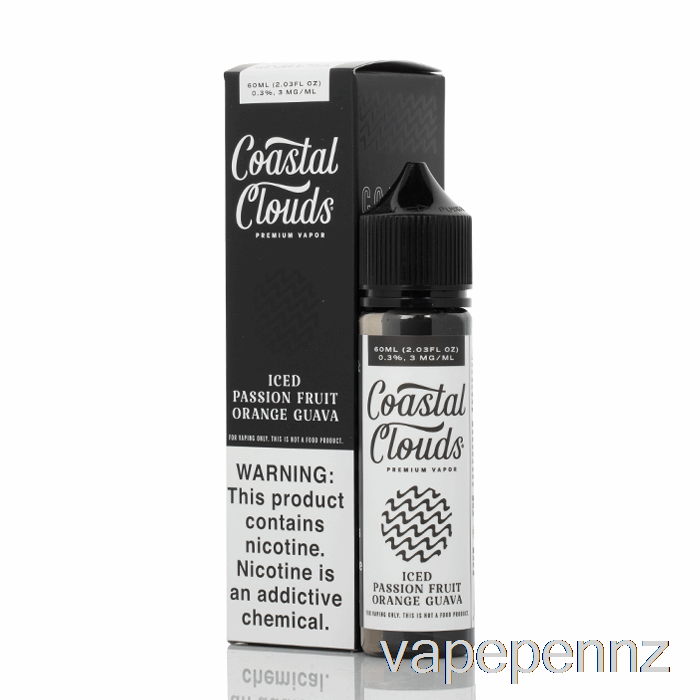 ICED Passion Fruit Orange Guava - Coastal Clouds Co. - 60mL 0mg VAPE NZ